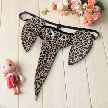 （情趣内衣）卡通性感男式情趣内裤大象丁字裤-豹纹 新品