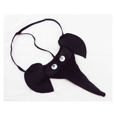 （情趣内衣）卡通性感男式情趣内裤大象丁字裤-黑色 新品